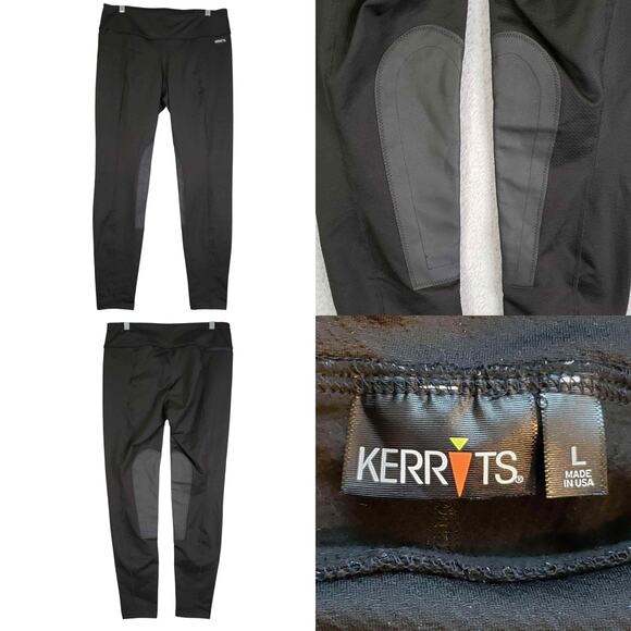 Kerrits Leggings Womens Size Large L Black Equestrian Riding Pants Stretch - Picture 1 of 9